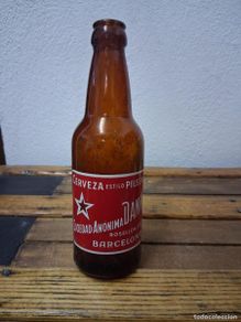 Coleccionismo de cervezas: Botella cerveza ESTRELLA DAMM BARCELONA sin collarin tercio